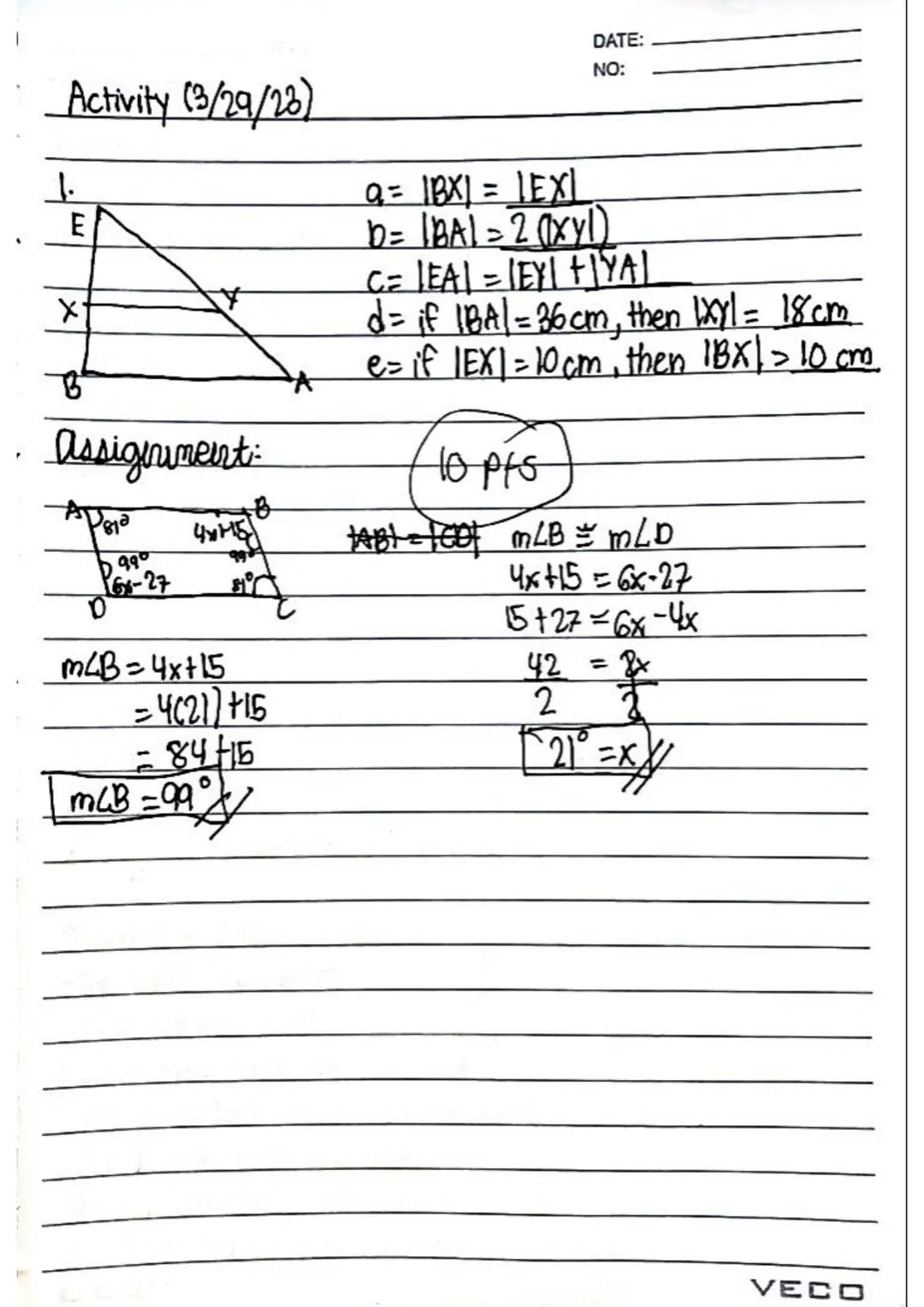 Quadrilaterals four sides and four angles
Quad= 4
Lateral= sides
Types of Quadrilaterals
DATE
NO:
1. Square
4 equal sides and 4 right angle