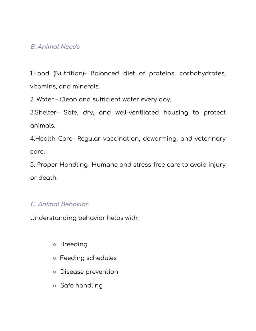 GRADE 7 TLE: BASIC
CONCEPTS OF ANIMAL
PRODUCTION
I. Definition of Animal Production
Animal Production is the science and art of raising dome