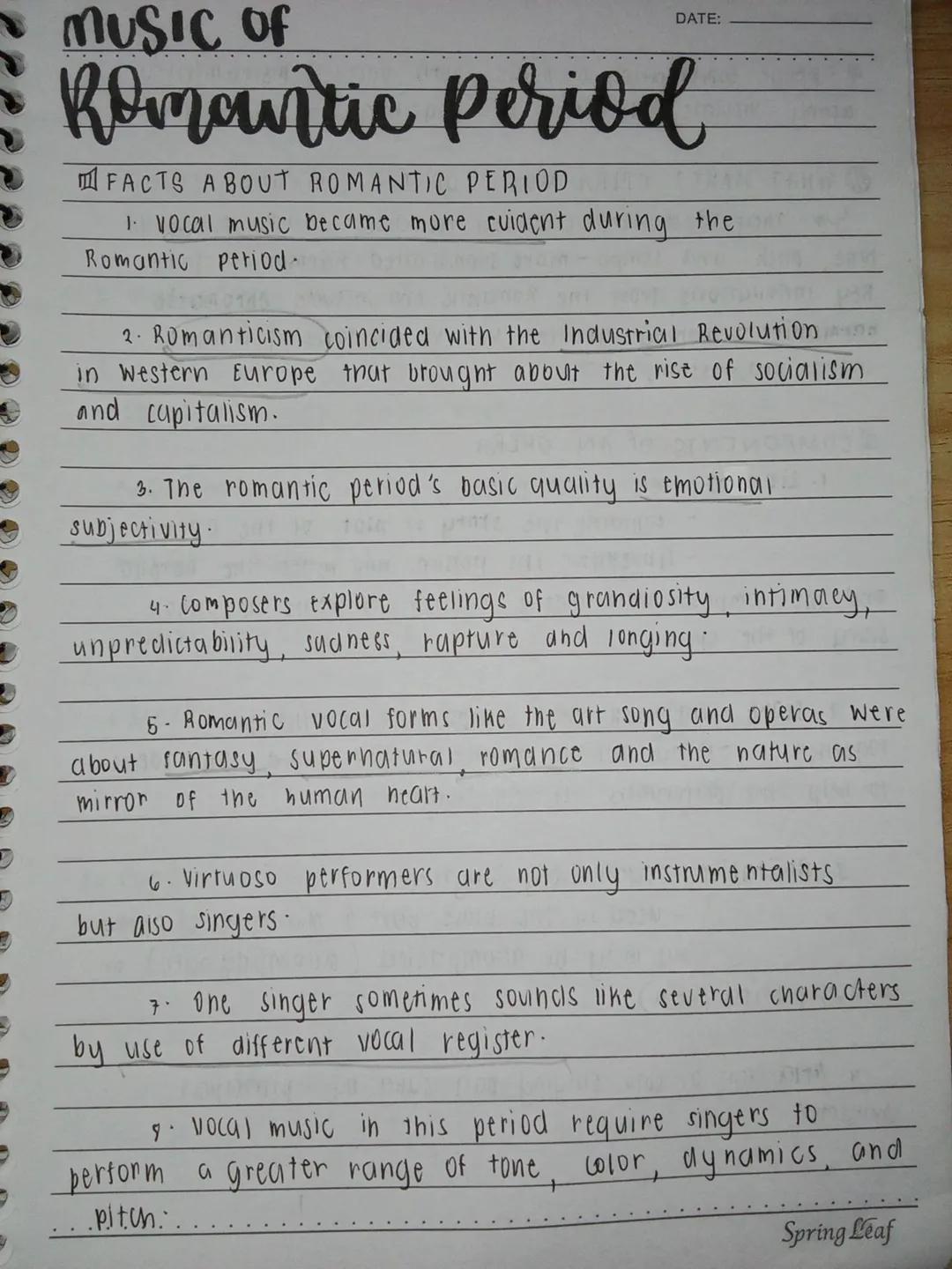 MUSIC OF THE
NO.:
DATE: 12/09/24
Romantic Period
(1820 - 1910)
- is described as cultural movement that stressed emotion,
imagination, indiv