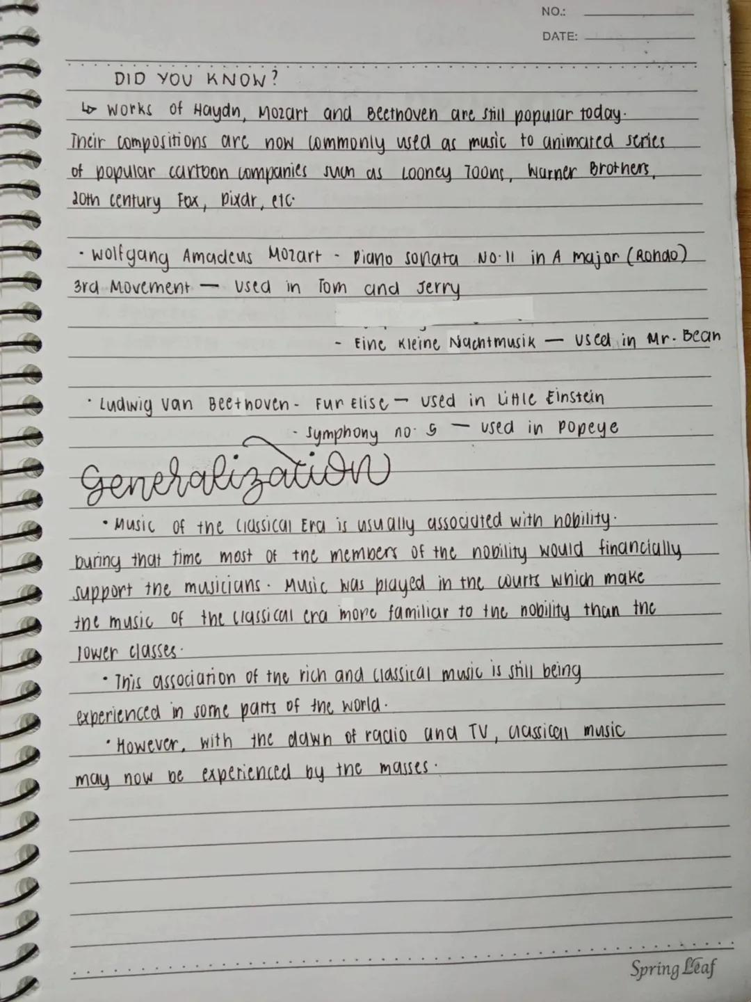 DATE: 10/01/24.
MUSIC OF THE
Classical Period
1750-1820
- Classical era, also called "Age of Reason", is the period from
1750-1820. The cult
