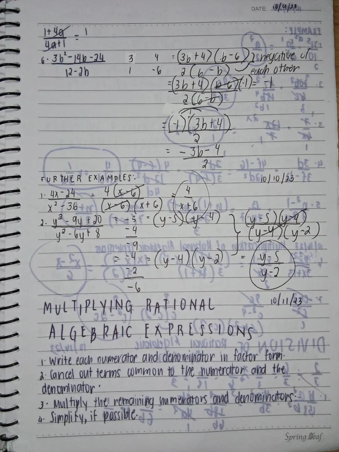 Special products
NO:
DATE: 09/03/23
The product of 2 Binomials ( FOIL METHOD)
(a + b) (c+d) = ab + ad + bc + bd
2
ex. 1.(x+1)(x+2) = x² + 2x