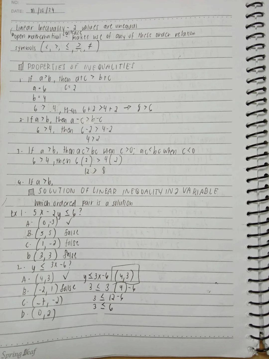 Special products
NO:
DATE: 09/03/23
The product of 2 Binomials ( FOIL METHOD)
(a + b) (c+d) = ab + ad + bc + bd
2
ex. 1.(x+1)(x+2) = x² + 2x