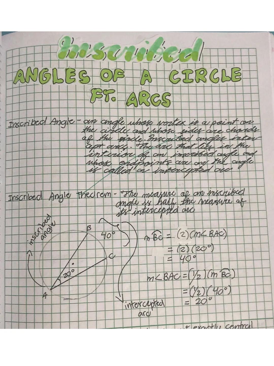 CHORDS ARCS AND
CENTRAL ANGLES OF
Circles
Radius - is a line segment connecting a point on the
circle to its center
Diameter - is a line joi