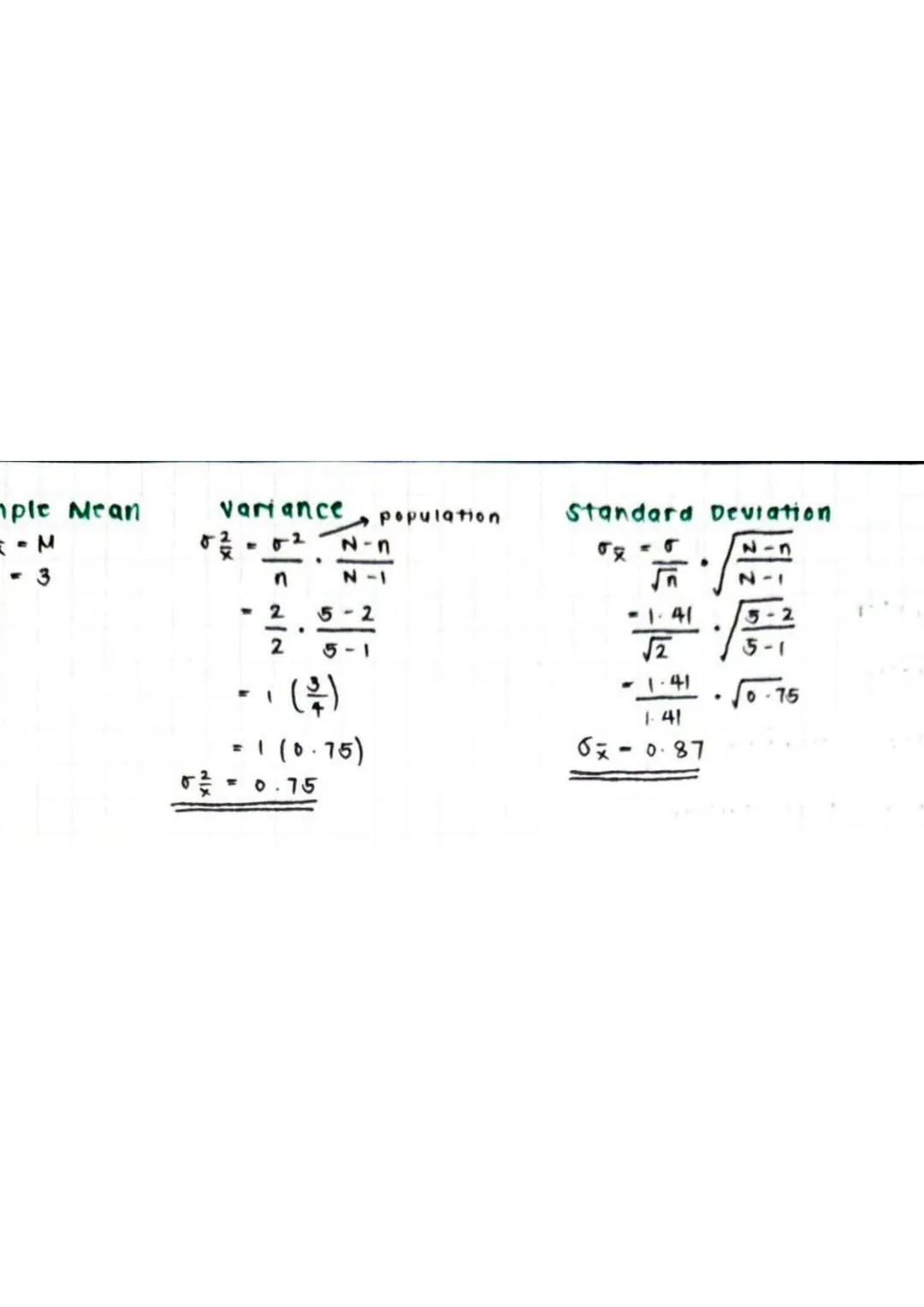 SENIOR HIGH SCHOOL NOTES
# Grade 11
notes
STATS AND PROBABILITY --- OCR Start ---
Random Variables
characteristics of a sample or populati