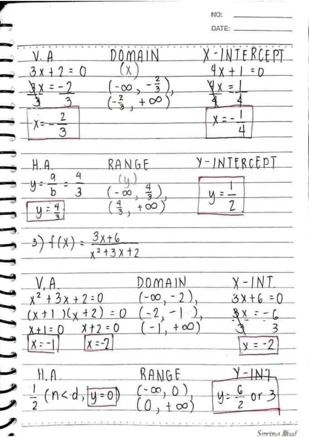 LESSON 1
NO:
DATE:
Relations &
functions
RELATION
↳ a set of ordered pairs (x, y)
DOMAIN
↳ First coordinate in a relation,
(x); input; indep