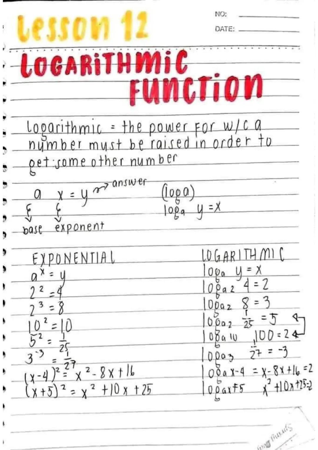 LESSON 1
NO:
DATE:
Relations &
functions
RELATION
↳ a set of ordered pairs (x, y)
DOMAIN
↳ First coordinate in a relation,
(x); input; indep