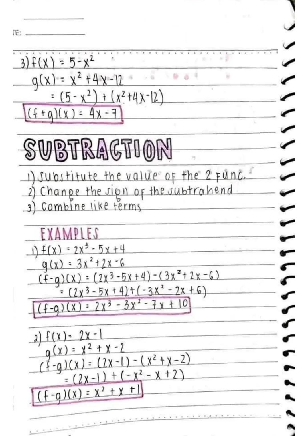 LESSON 1
NO:
DATE:
Relations &
functions
RELATION
↳ a set of ordered pairs (x, y)
DOMAIN
↳ First coordinate in a relation,
(x); input; indep