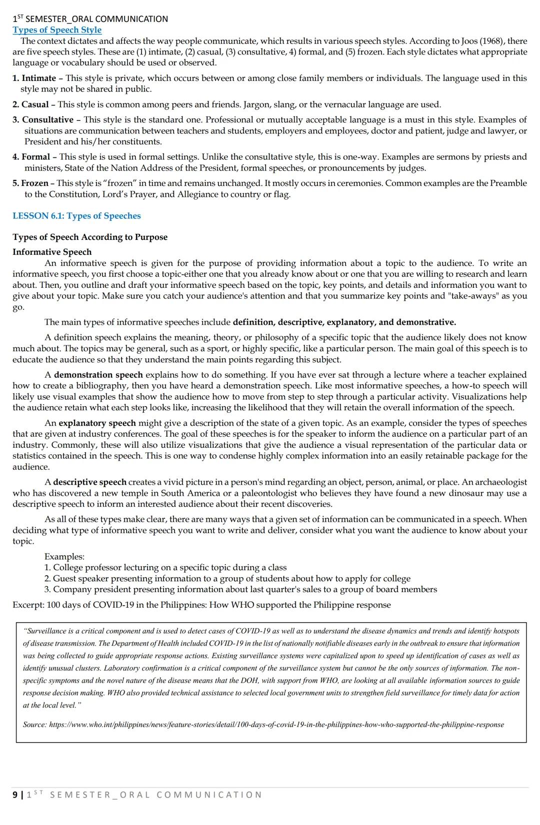 1ST SEMESTER_ORAL COMMUNICATION
LESSON 1: Nature and Elements of Communication
What is COMMUNICATION?
DEFINITIONS:
COMMUNICATION AS A TWO-WA