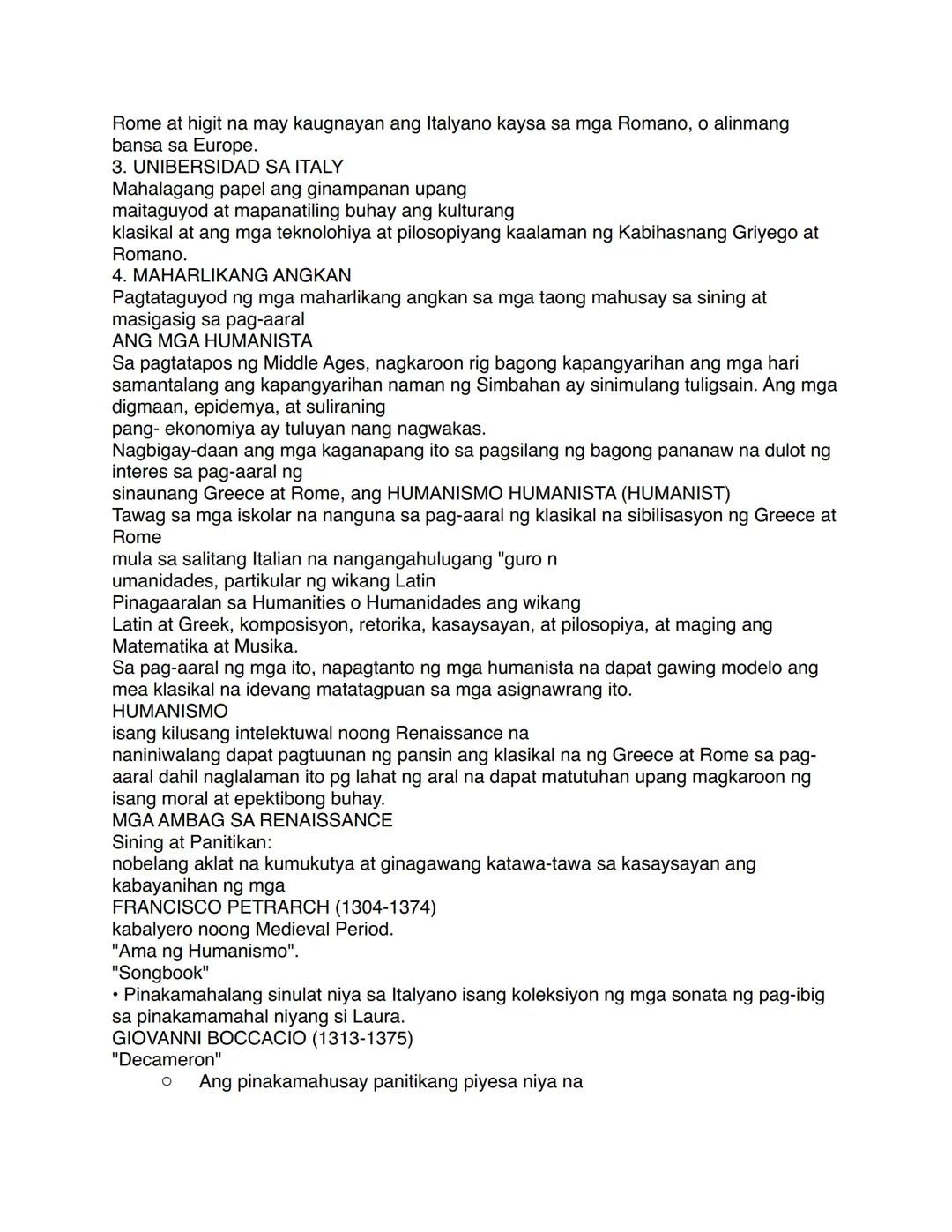 UNANG PAKSA: RENAISSANCE
pagkakataon ang mga lungsod dito na
makipagkalakalan sa Kanlurang Asya at Europe.
PAG-USBONG NG RENAISSANCE
Dahil s