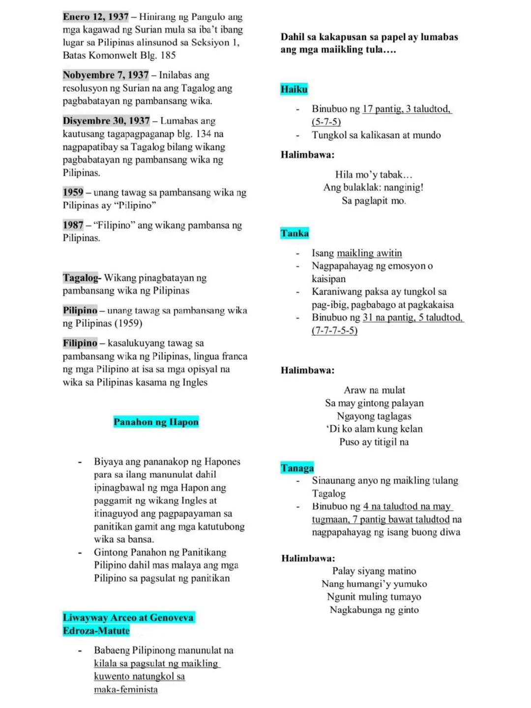 Komunikasyon at
Pananaliksik sa Wika at
Kulturang Pilipino
1st Semester - First Quarter
Reviewer by: Allysson Kim
Cruz
● WIKA
Kahulugan ng W