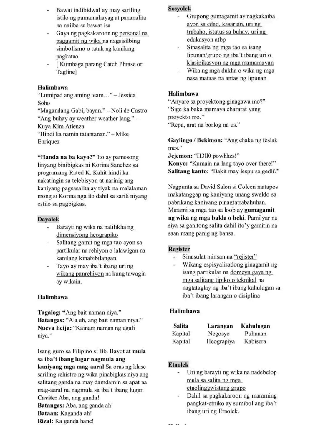 Komunikasyon at
Pananaliksik sa Wika at
Kulturang Pilipino
1st Semester - First Quarter
Reviewer by: Allysson Kim
Cruz
● WIKA
Kahulugan ng W