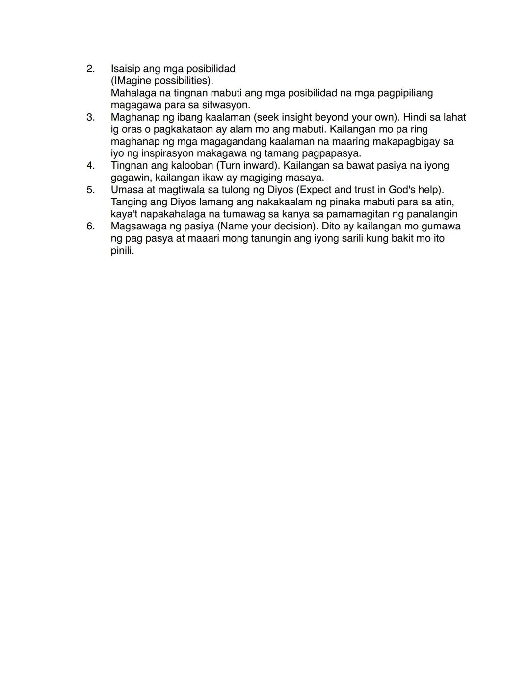 ANG PAGKUKUSA SA
MAKATAONG KILOS
Ayon kay Agapay,
"Anumang uri ng tao ang isang indibiduwal ngayon at kung magiging anong uri sya ng
tao sa