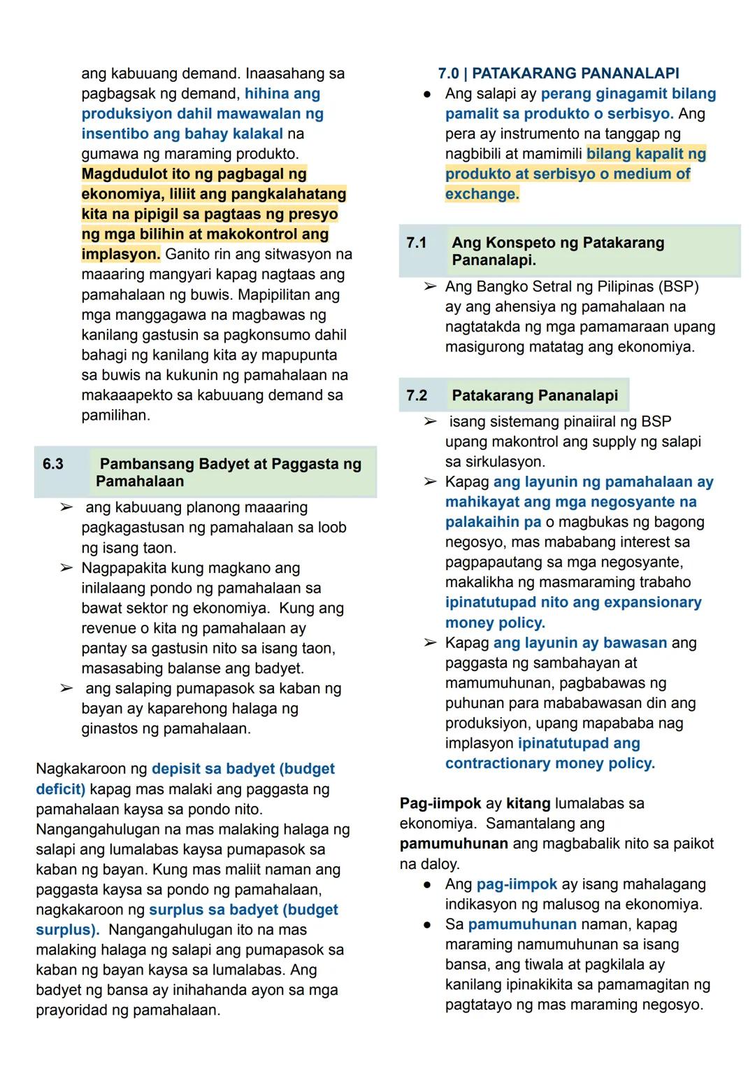 AP ECONOMICS
3RD QUARTER GRADE 9 NOTES
1.0 | ANG BUMUBUO SA PAIKOT NA
DALOY NG EKONOMIYA
1.1 SAMBAHAYAN
➤ Nagmamay ari sa salik ng produksyo