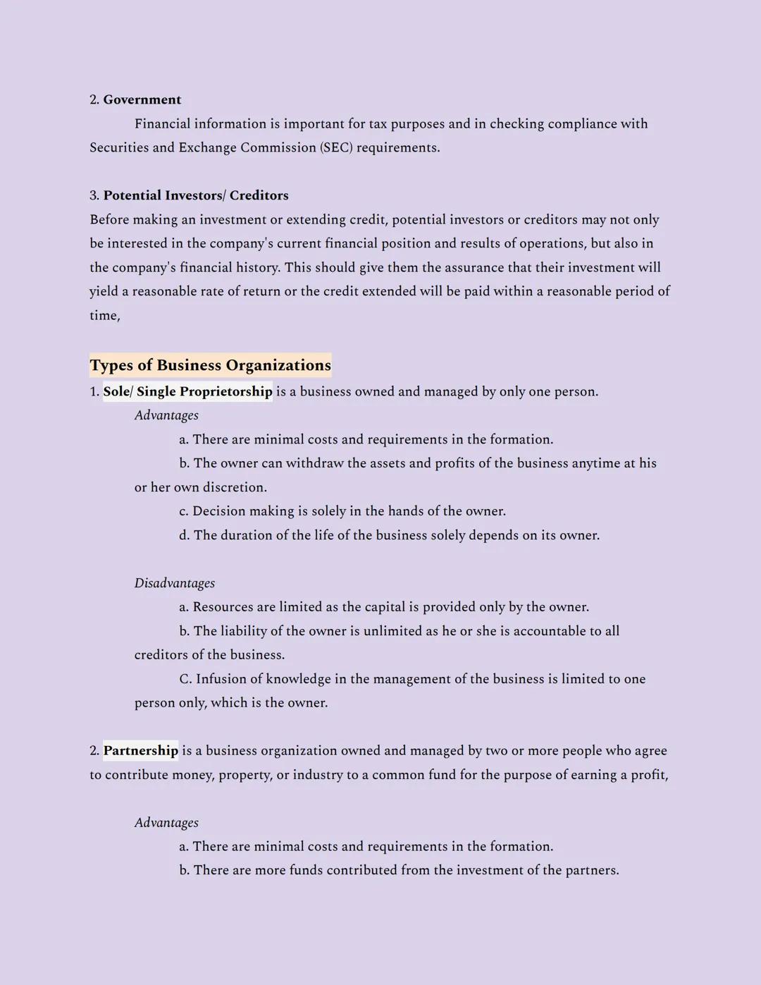 PART 1: INTRODUCTION TO ACCOUNTING
Chapter 1: The Nature of Accounting and Its Business Environment
LESSON 1-1 THE NATURE OF ACCOUNTING
WHAT
