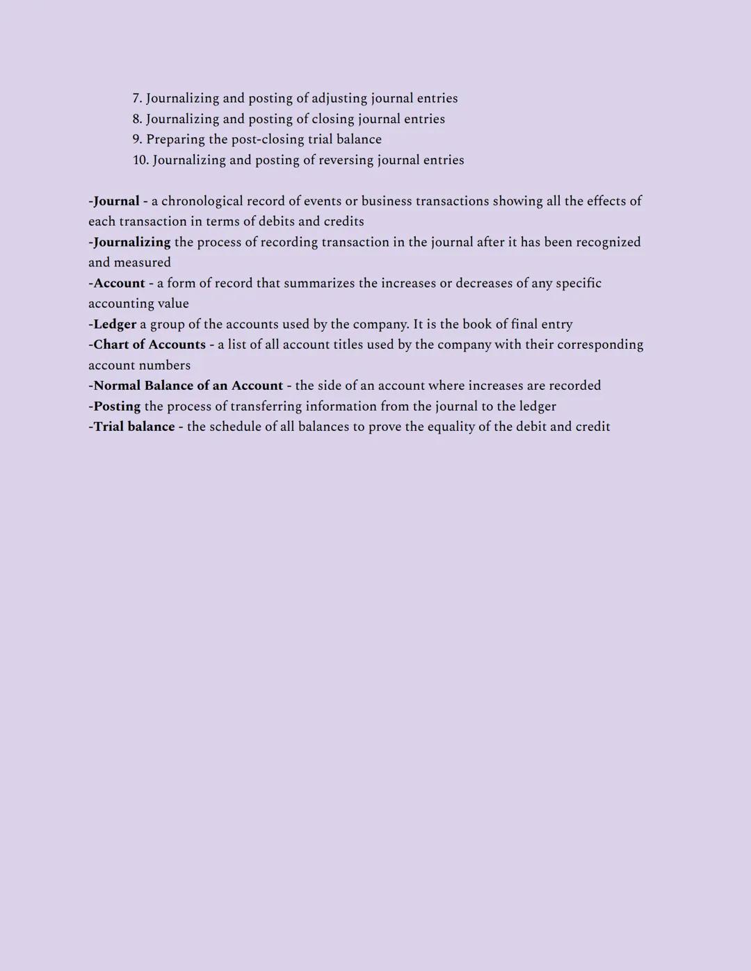 PART 1: INTRODUCTION TO ACCOUNTING
Chapter 1: The Nature of Accounting and Its Business Environment
LESSON 1-1 THE NATURE OF ACCOUNTING
WHAT