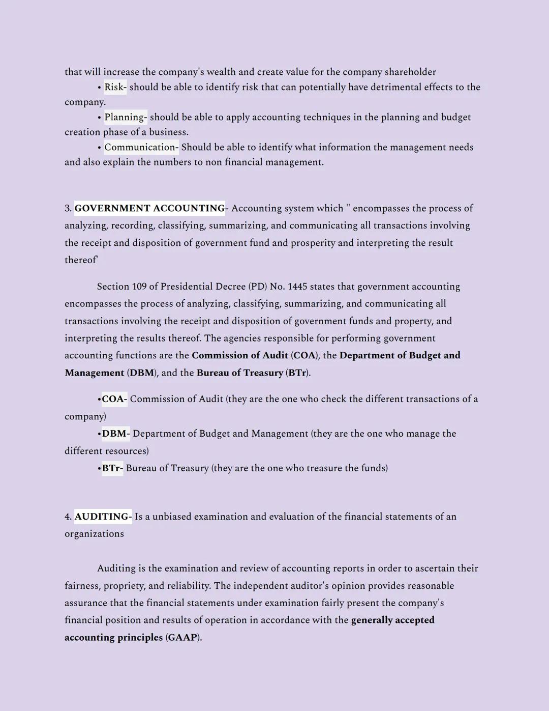 PART 1: INTRODUCTION TO ACCOUNTING
Chapter 1: The Nature of Accounting and Its Business Environment
LESSON 1-1 THE NATURE OF ACCOUNTING
WHAT