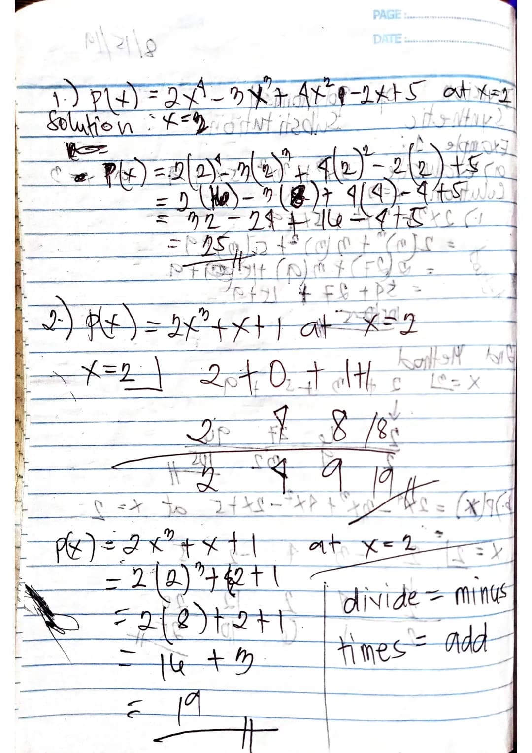 --- OCR Start ---
DATEJUI
Polynomial Functions
and Application
Alinear Function - a first degree polynomial
Function defined by F(x) = mx +