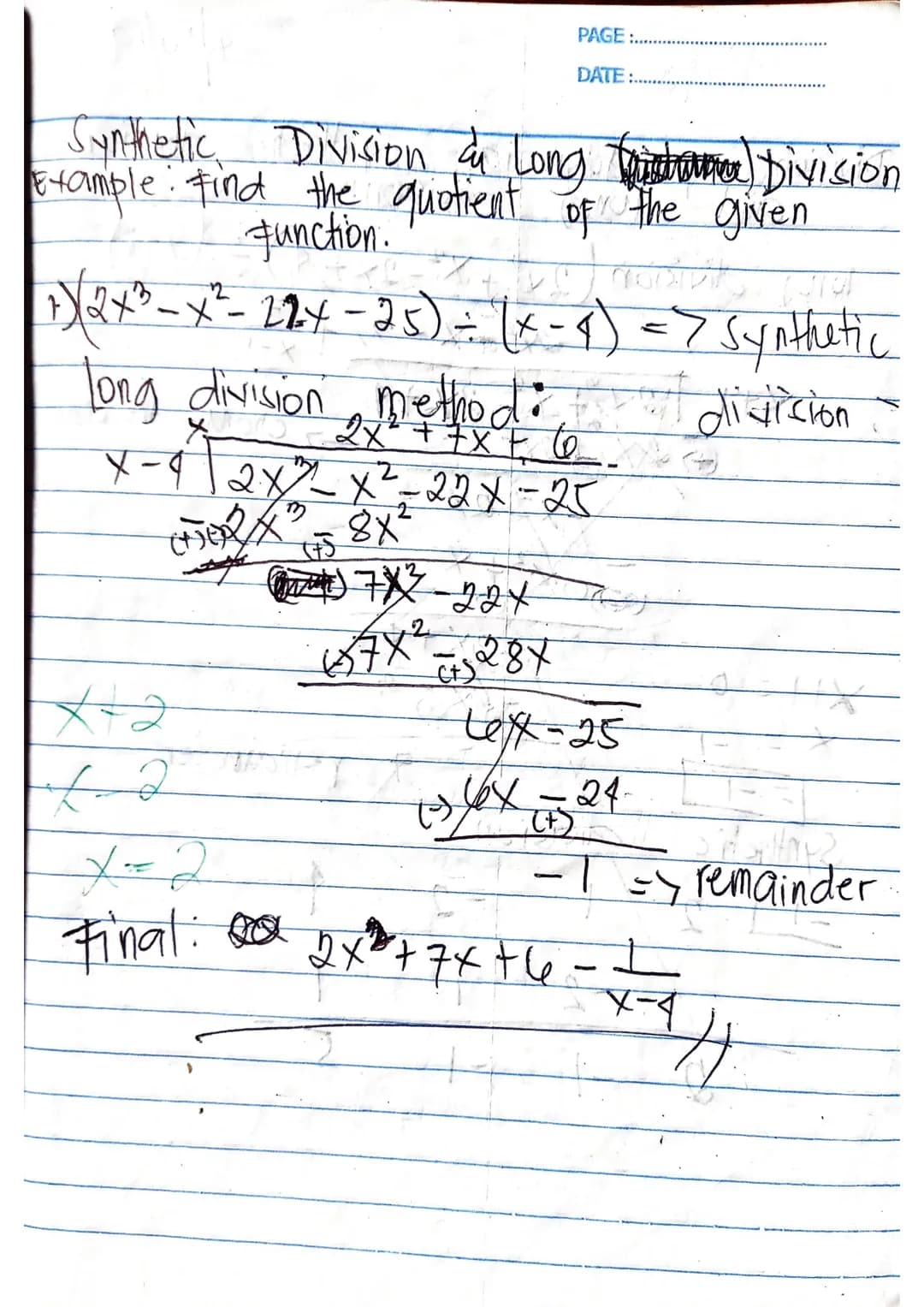 --- OCR Start ---
DATEJUI
Polynomial Functions
and Application
Alinear Function - a first degree polynomial
Function defined by F(x) = mx +