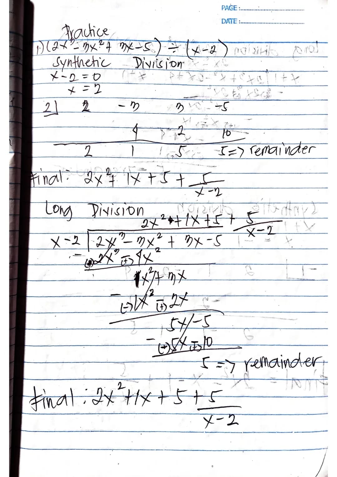 --- OCR Start ---
DATEJUI
Polynomial Functions
and Application
Alinear Function - a first degree polynomial
Function defined by F(x) = mx +