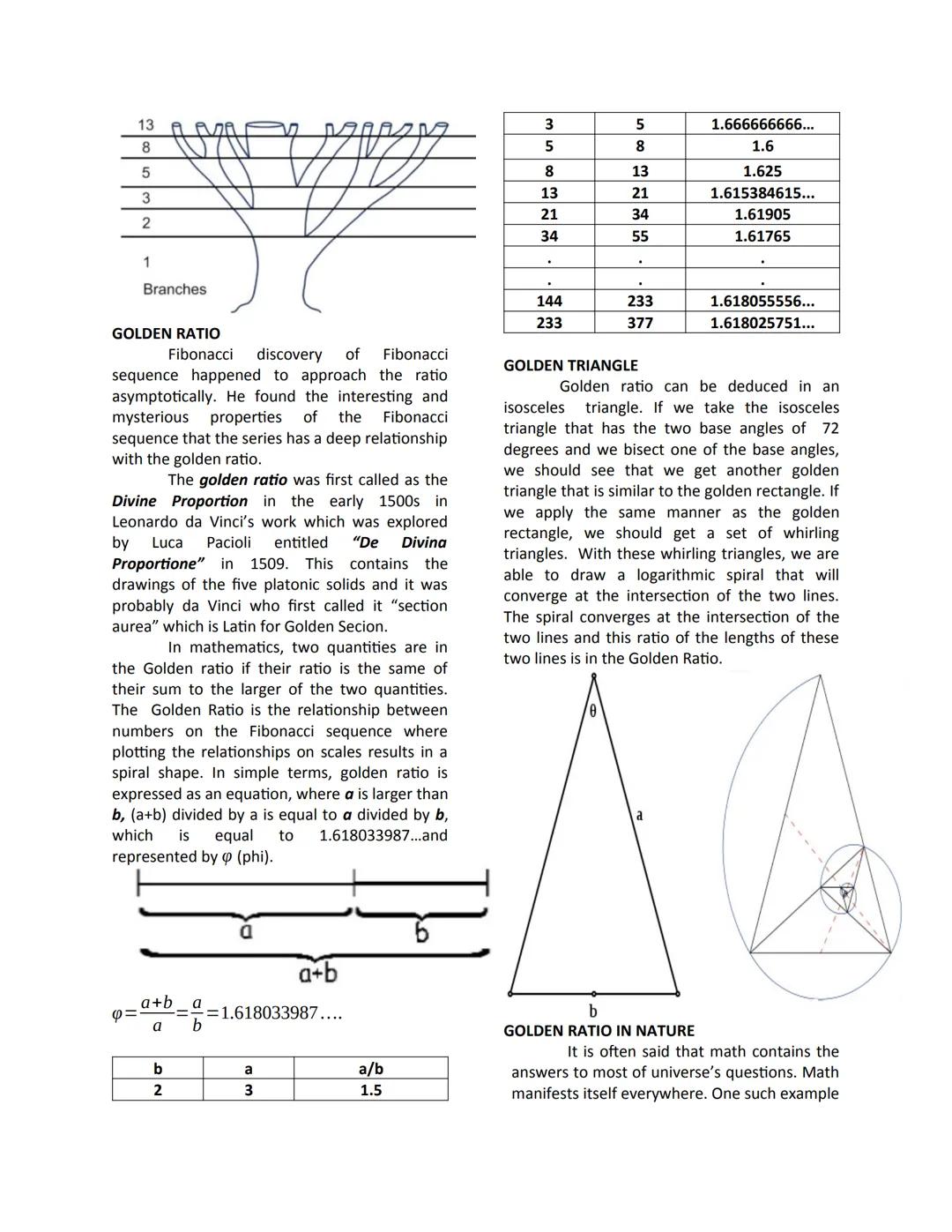 Mathematics In The Modern World
Module #1
Topic: THE NATURE OF MATHEMATICS
MATHEMATICS is:
• the study of pattern and structure.
• a useful