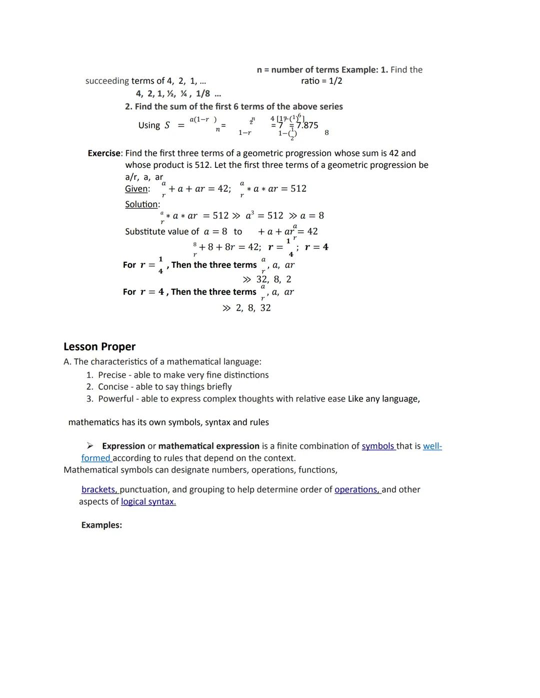 Mathematics In The Modern World
Module #1
Topic: THE NATURE OF MATHEMATICS
MATHEMATICS is:
• the study of pattern and structure.
• a useful