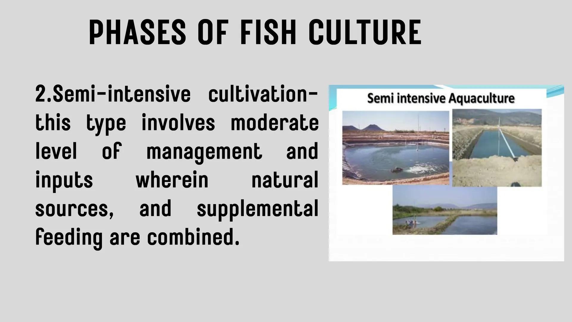 # LESSON 1:
# AQUACULTURE AQUACULTURE
is the farming of aquatic
organisms such as fish
and
shellfish under
controlled conditions RA 8550 (T