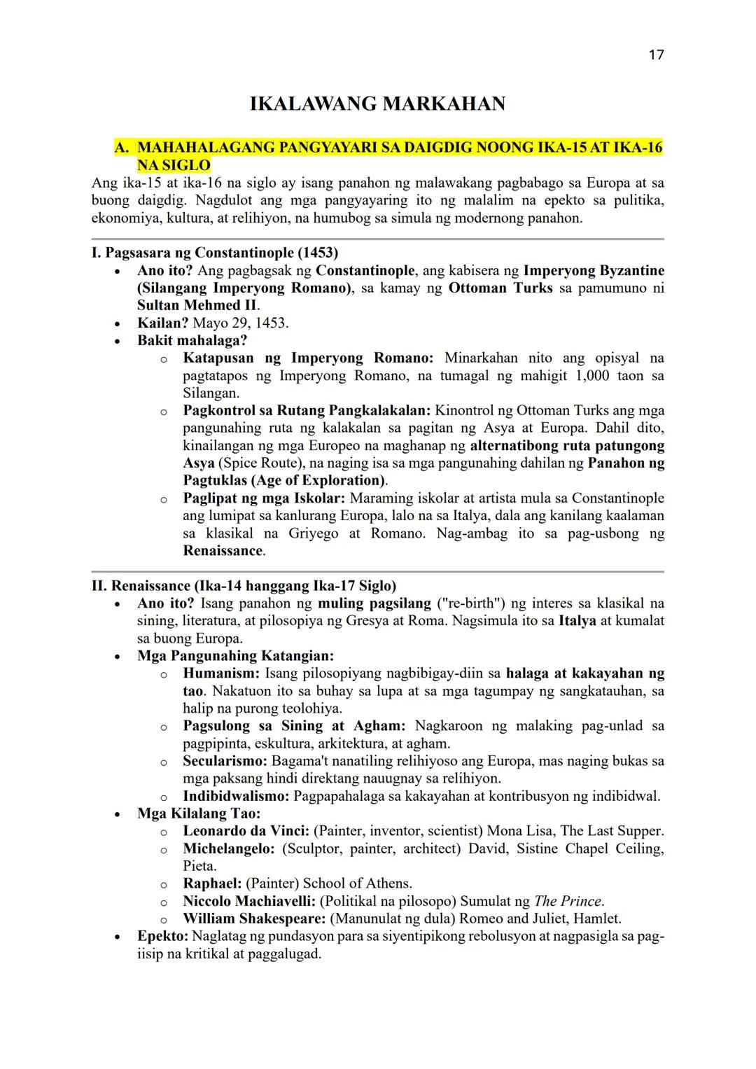 --- OCR Start ---
1
COMPENDIUM OF NOTES
ARALING PANLIPUNAN GRADE 8
"ANG ASYA AT DAIGDIG"
Batay sa Revised K to 12 Curriculum
UNANG MARKAHAN