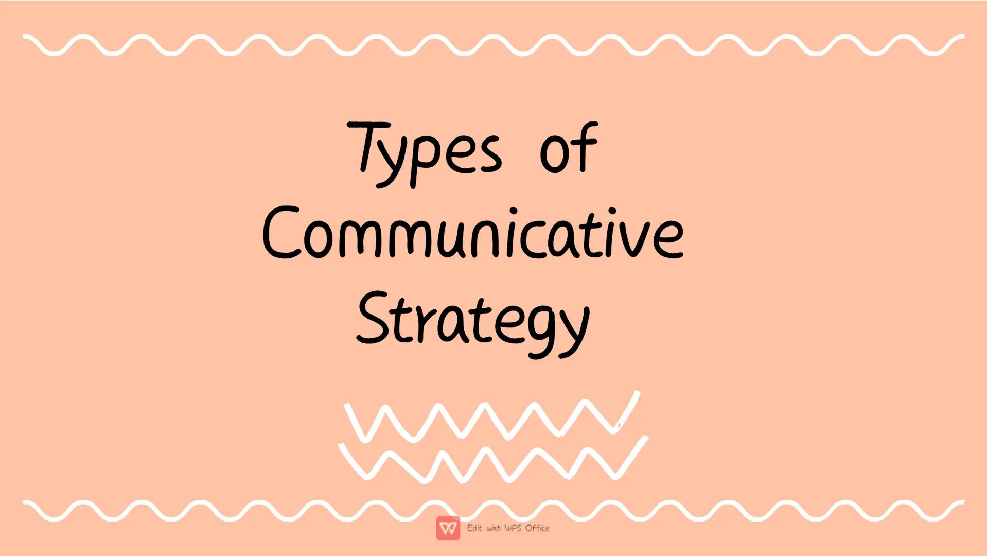 # Types of
Communicative
Strategy A. Nomination
• This is usually used at the beginning of the interaction to
set the purpose of the convers