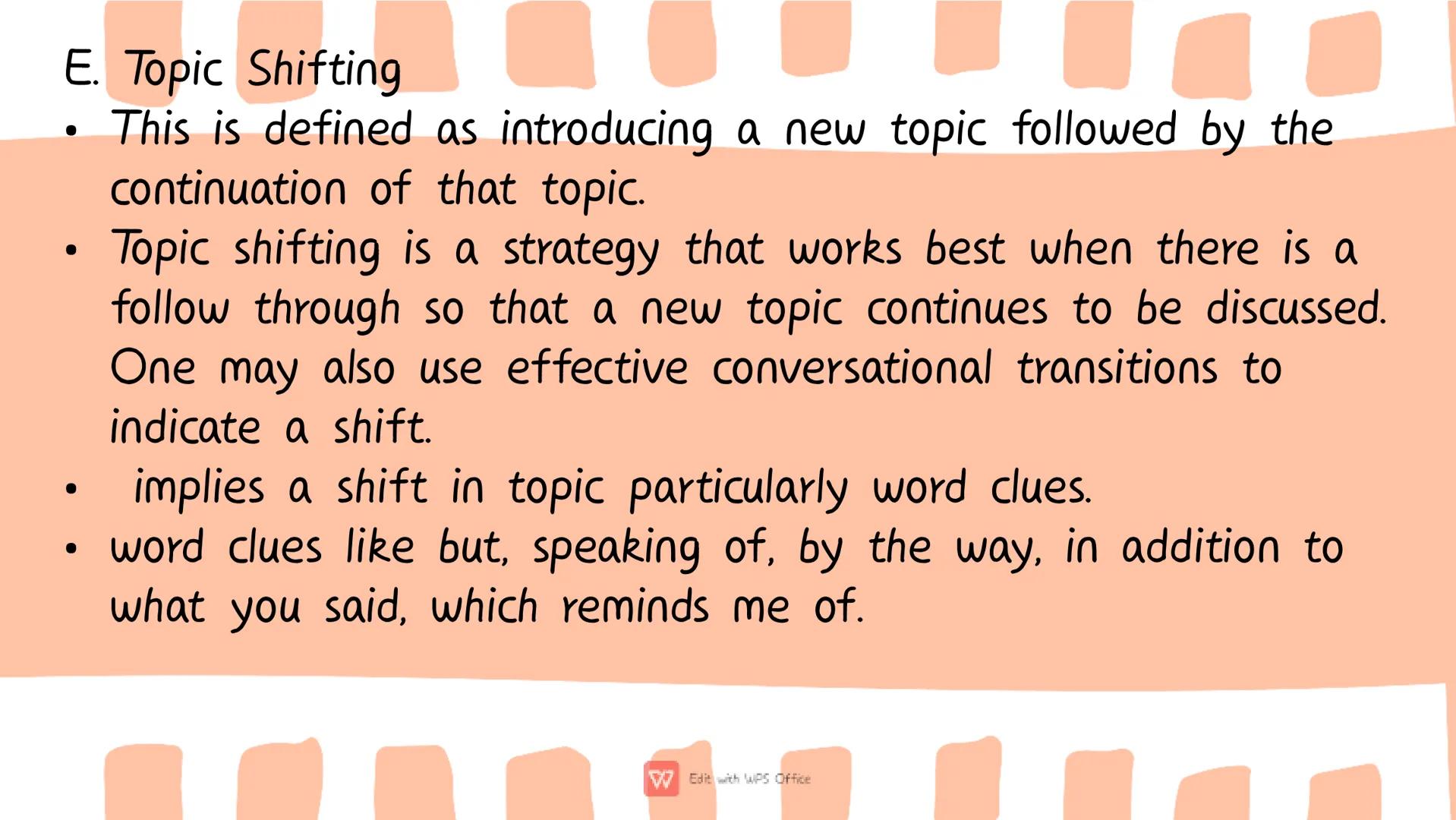 # Types of
Communicative
Strategy A. Nomination
• This is usually used at the beginning of the interaction to
set the purpose of the convers