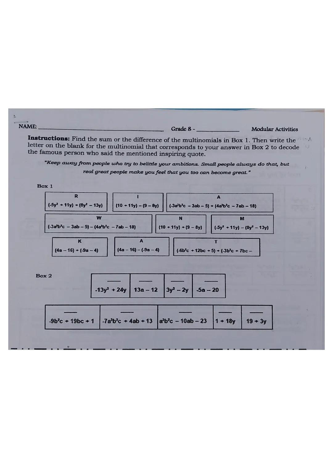 6,5,4,6,2,0,5,1
Mode
Since 5 and 6 occur the same
number of times in the data set,
then the mode is both 5 and 6.
The data set is bimodal.
M