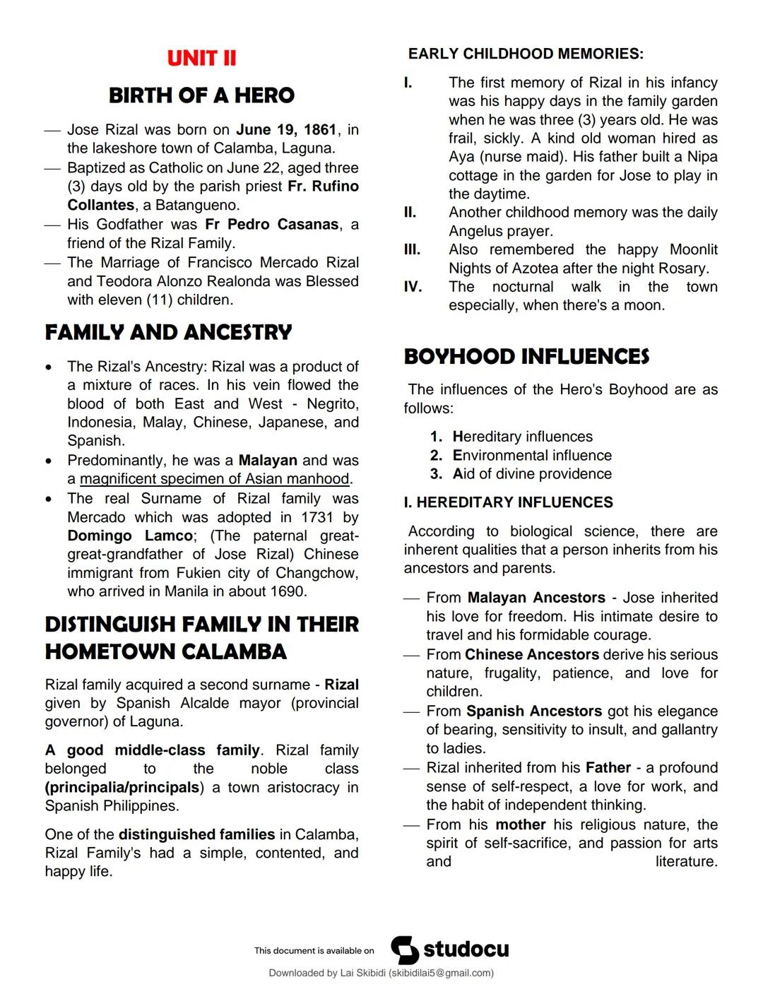 studocu
Rizal - UNIT 1 TO 4 (Encoded)
Life and Works of Rizal (University of Caloocan City)
Scan to open on Studocu
Studocu is not sponsored