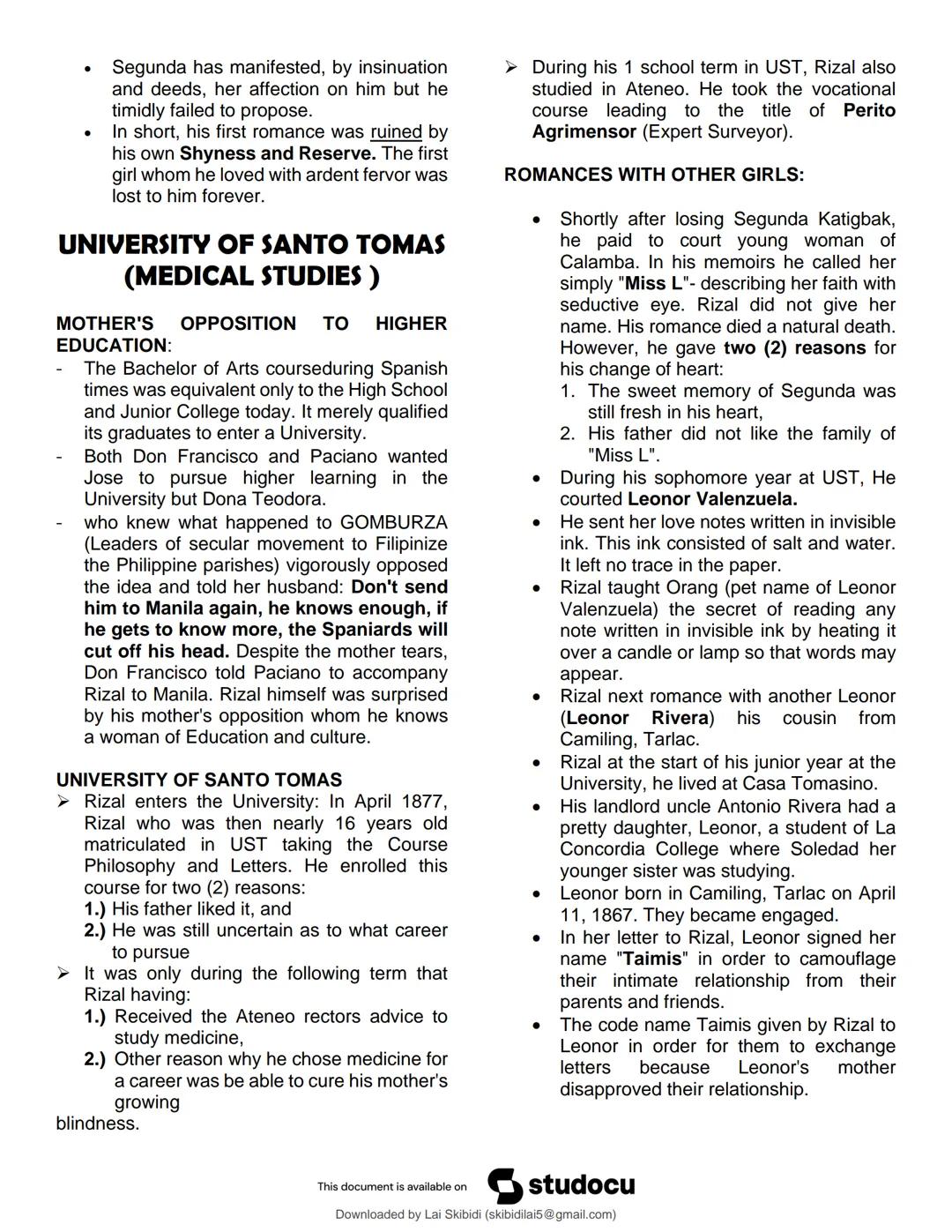 studocu
Rizal - UNIT 1 TO 4 (Encoded)
Life and Works of Rizal (University of Caloocan City)
Scan to open on Studocu
Studocu is not sponsored