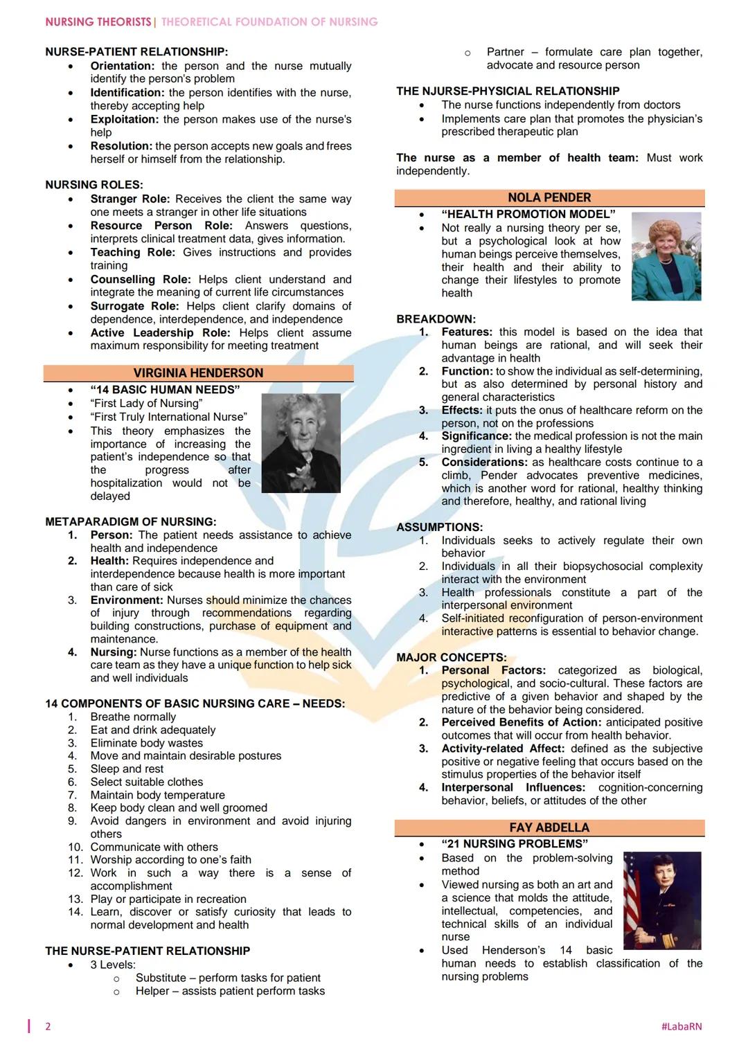 NURSING THEORISTS
THEORETICAL FOUNDATION OF NURSING
NURSING THEORIES
- The beginning of nursing theory development can be
traced to Florence