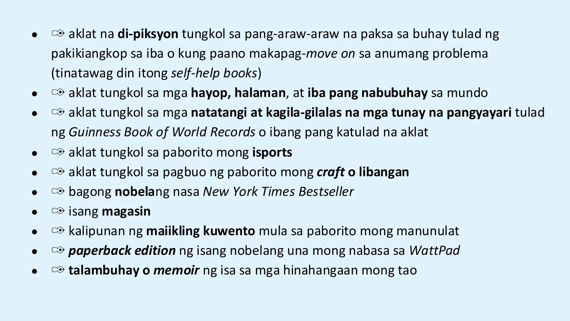 le
☆
Pagbasa at Pagsusuri
ng Iba't Ibang Teksto
Tungo sa
Pananaliksik
😊 UNANG
KWARTER NILALAMAN
PAMANTAYANG
PANGNILALAMAN
PAMANTAYAN SA PAG