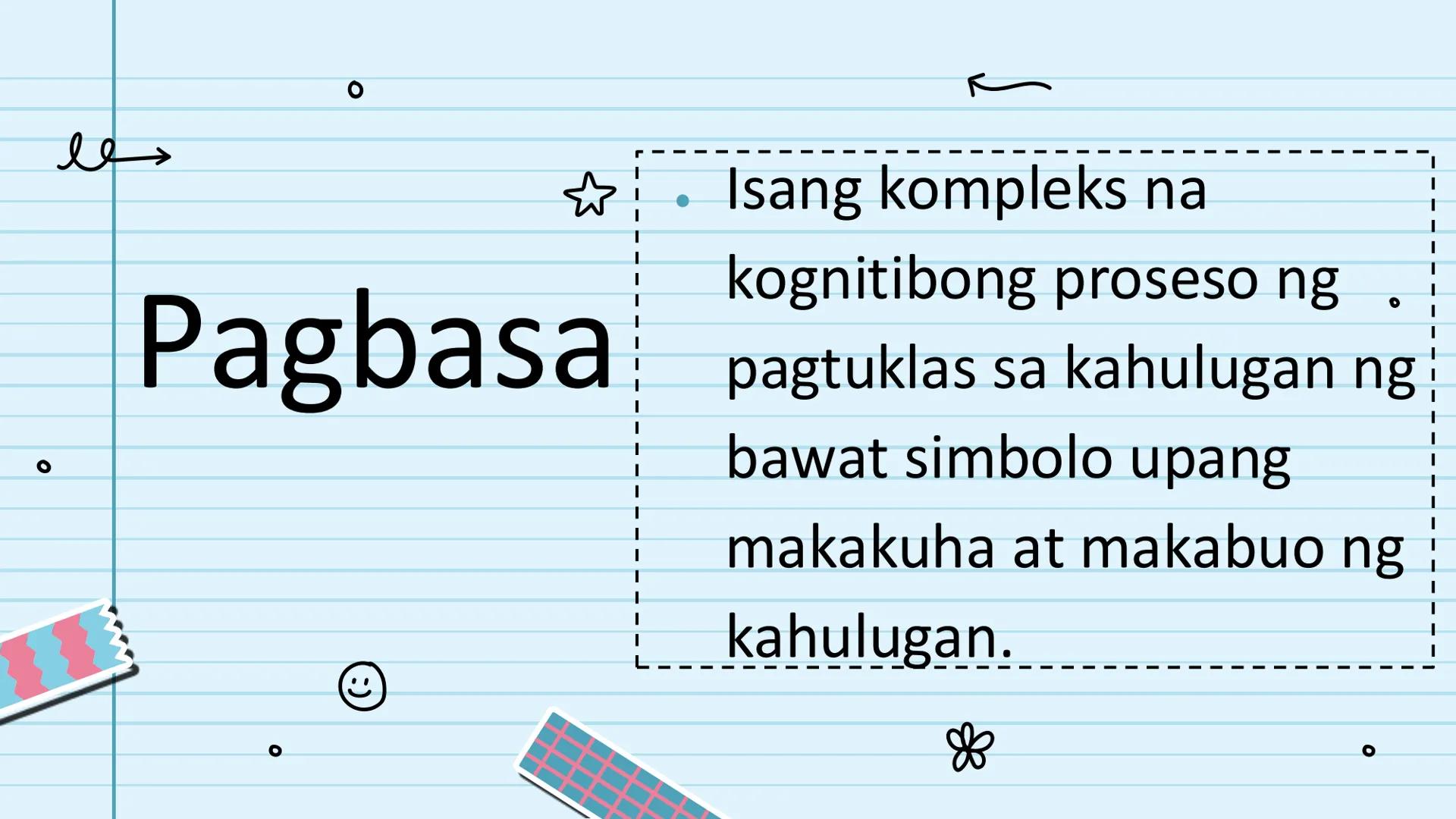 le
☆
Pagbasa at Pagsusuri
ng Iba't Ibang Teksto
Tungo sa
Pananaliksik
😊 UNANG
KWARTER NILALAMAN
PAMANTAYANG
PANGNILALAMAN
PAMANTAYAN SA PAG