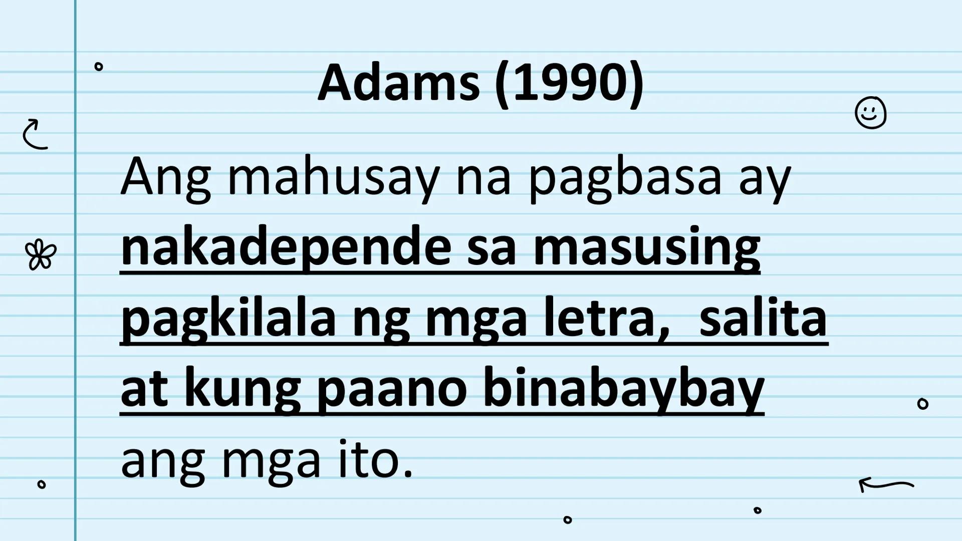 le
☆
Pagbasa at Pagsusuri
ng Iba't Ibang Teksto
Tungo sa
Pananaliksik
😊 UNANG
KWARTER NILALAMAN
PAMANTAYANG
PANGNILALAMAN
PAMANTAYAN SA PAG