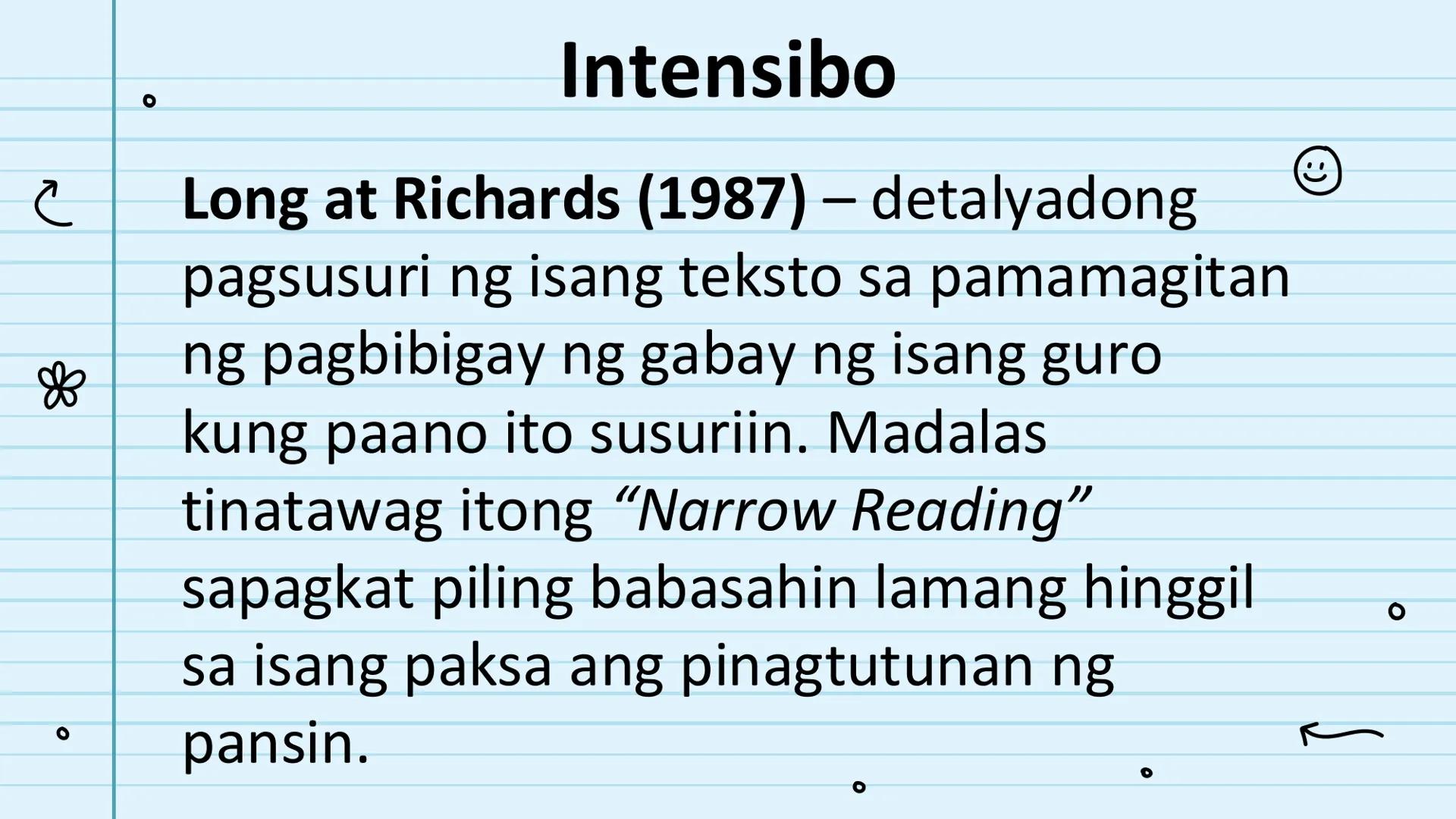 le
☆
Pagbasa at Pagsusuri
ng Iba't Ibang Teksto
Tungo sa
Pananaliksik
😊 UNANG
KWARTER NILALAMAN
PAMANTAYANG
PANGNILALAMAN
PAMANTAYAN SA PAG