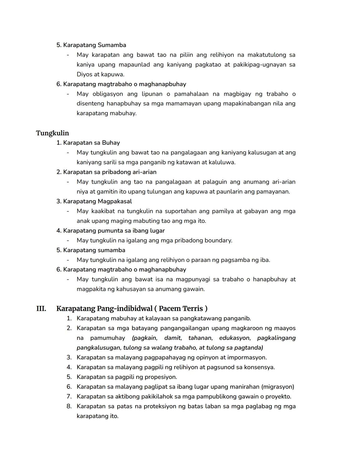 Modyul 5: Karapatan at Tungkulin
I.
Karapatan at Tungkulin
Karapatan
- Ang Karapatan ay ang kapangyarihang moral na gawin, hawakan, pakinaba