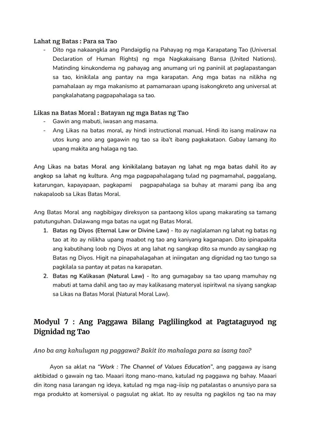 Modyul 5: Karapatan at Tungkulin
I.
Karapatan at Tungkulin
Karapatan
- Ang Karapatan ay ang kapangyarihang moral na gawin, hawakan, pakinaba