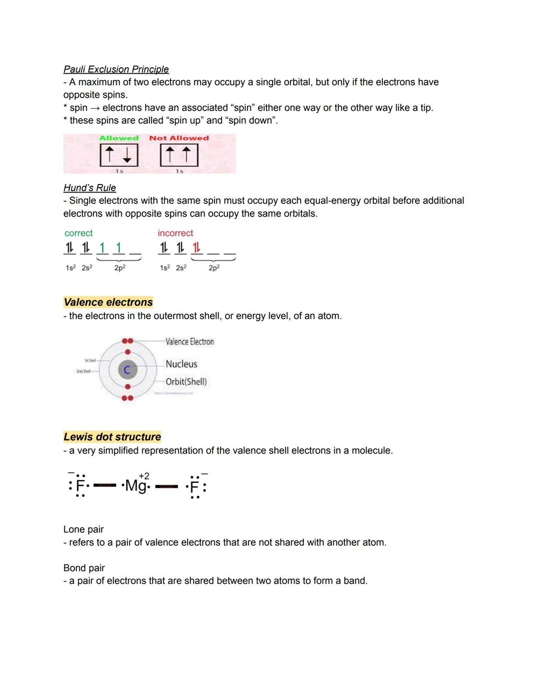 CHEMISTRY
highlighted = main topic
underlined = to remember
When different ionic compounds called metallic salts, are heated, electrons arou