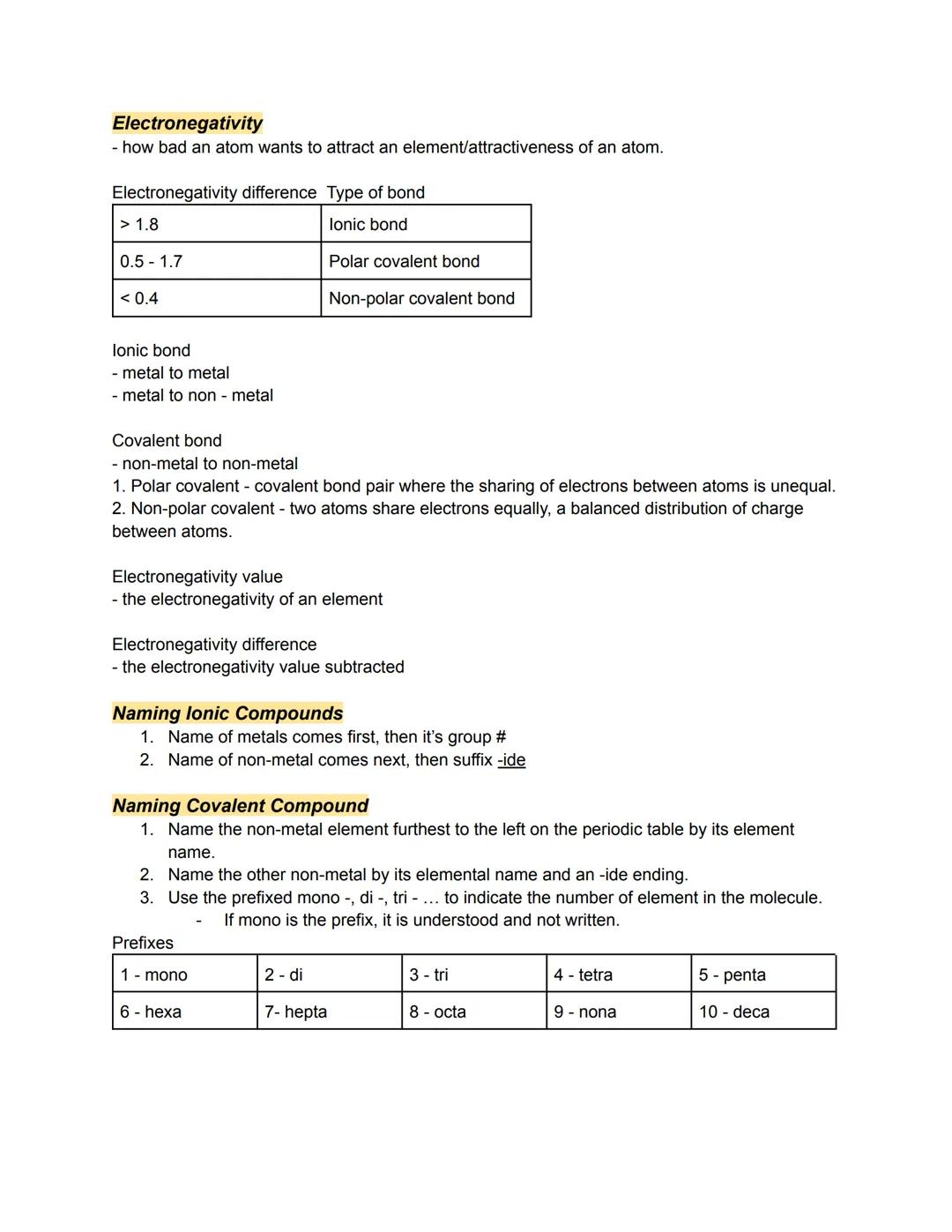 CHEMISTRY
highlighted = main topic
underlined = to remember
When different ionic compounds called metallic salts, are heated, electrons arou