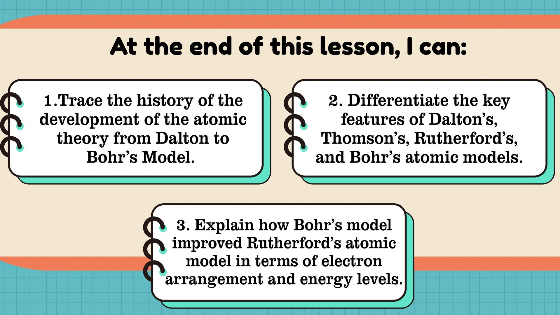 # Electronic Structure
of Matter
Grade 9
Science
Second Quarter # Exploring Atoms
The Tiny Building Blocks
of Everything! At the end of th
