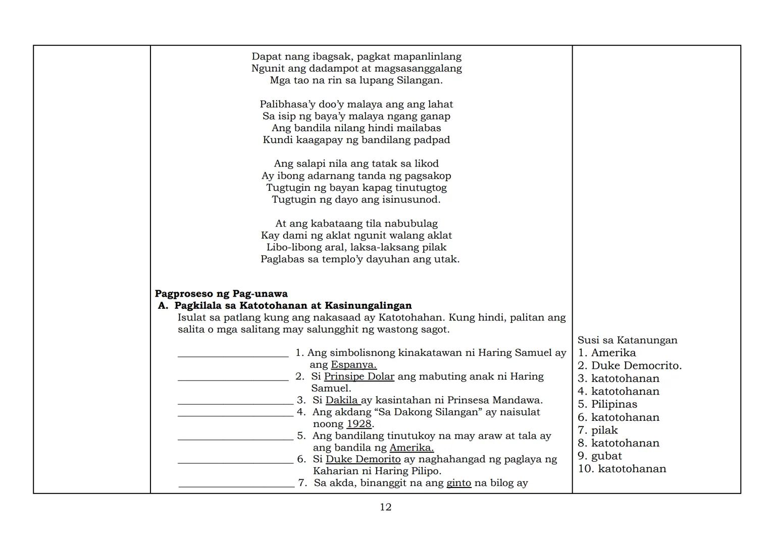 8
Modelong Banghay Aralin
sa Filipino
Kuwarter 2
Aralin
1
IMPLEMENTATION OF THE MATATAG K TO 10 CURRICULUM
DepED
DEPARTMENT OF EDUCATION
PAG