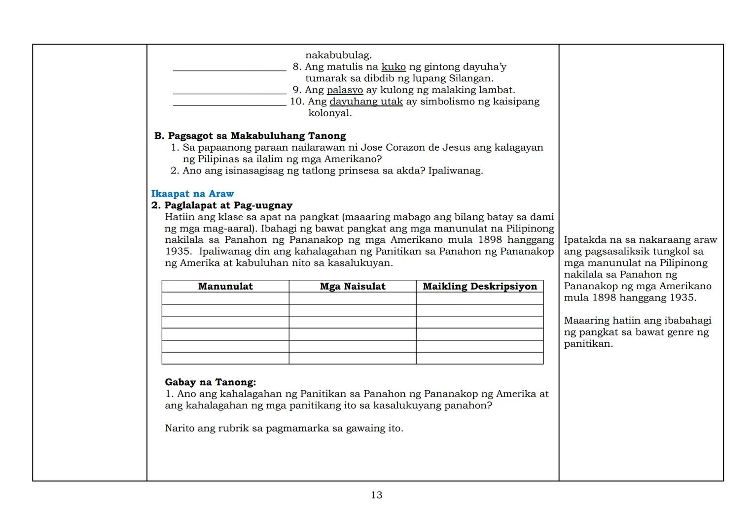 8
Modelong Banghay Aralin
sa Filipino
Kuwarter 2
Aralin
1
IMPLEMENTATION OF THE MATATAG K TO 10 CURRICULUM
DepED
DEPARTMENT OF EDUCATION
PAG