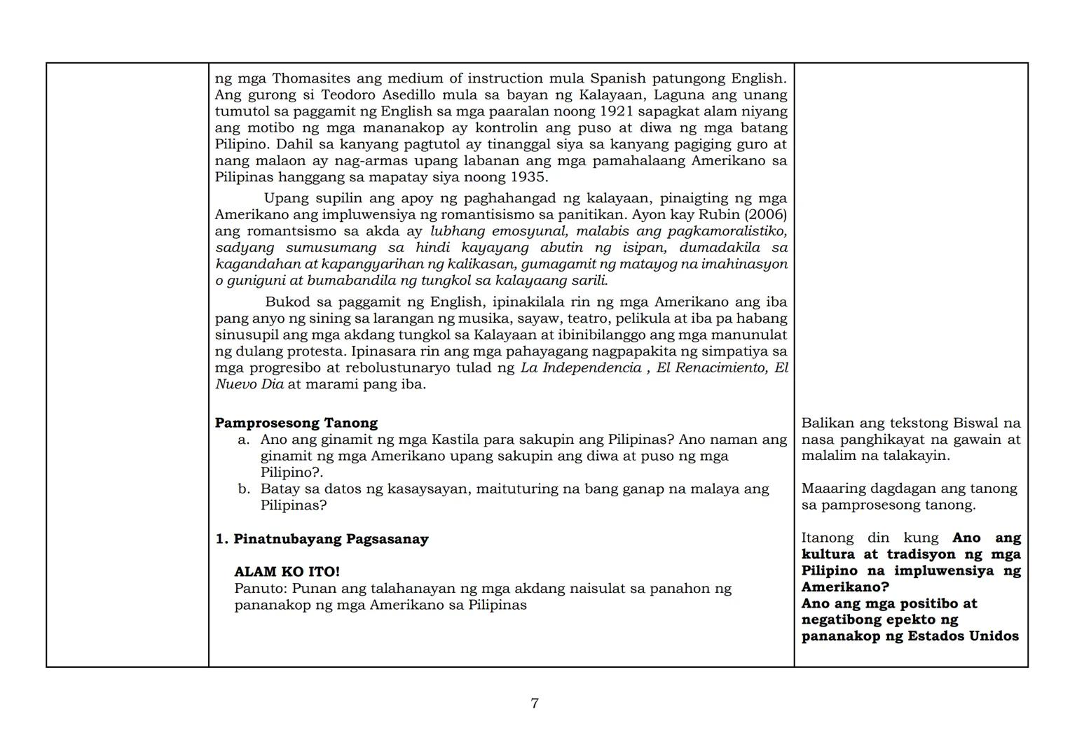8
Modelong Banghay Aralin
sa Filipino
Kuwarter 2
Aralin
1
IMPLEMENTATION OF THE MATATAG K TO 10 CURRICULUM
DepED
DEPARTMENT OF EDUCATION
PAG