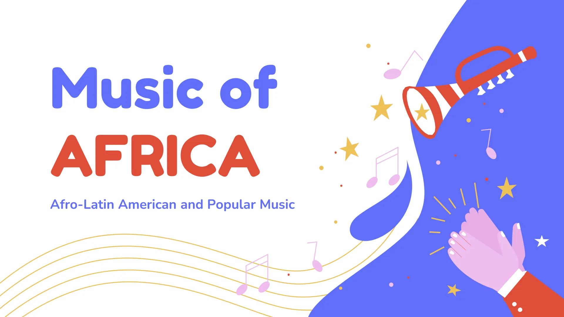 # Music of
# AFRICA
Afro-Latin American and Popular Music # TRADITIONAL
MUSIC
OF
AFRICA African traditional music
is mainly functional i