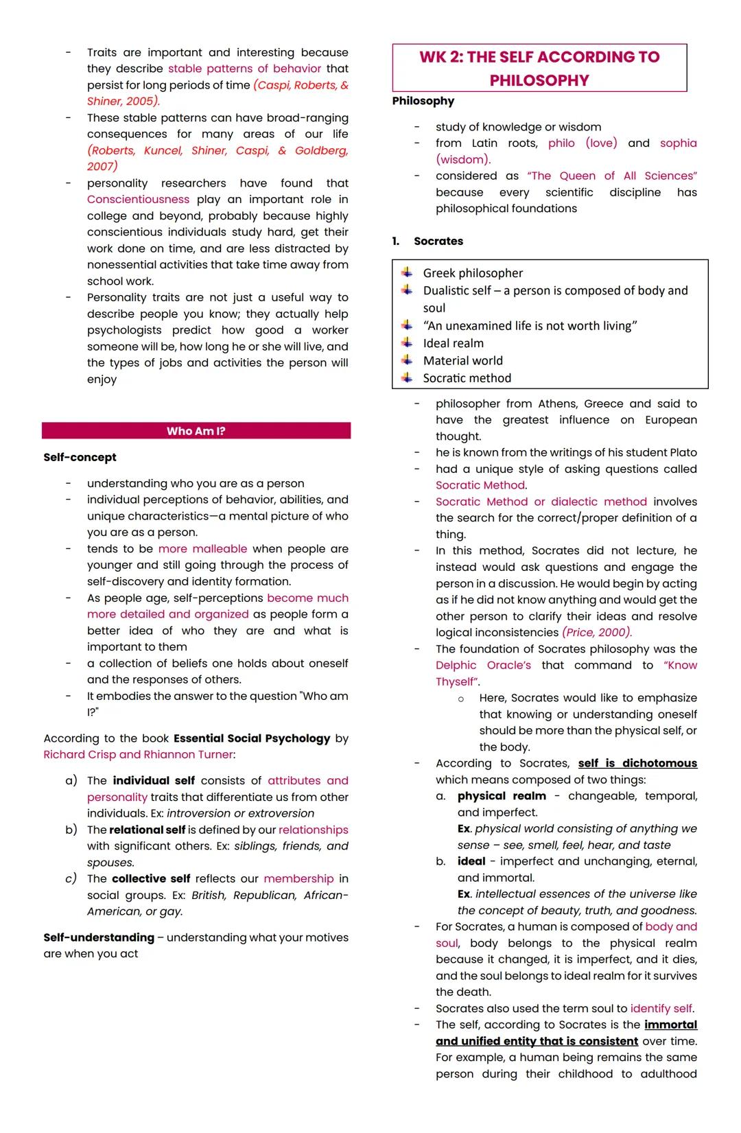 UNDERSTANDING THE SELF
BATANGAS STATE UNIVERSITY - BSCE
REYES, GUINE B. | First Semester
WK 1: UNDERSTANDING THE SELF
Understanding oneself