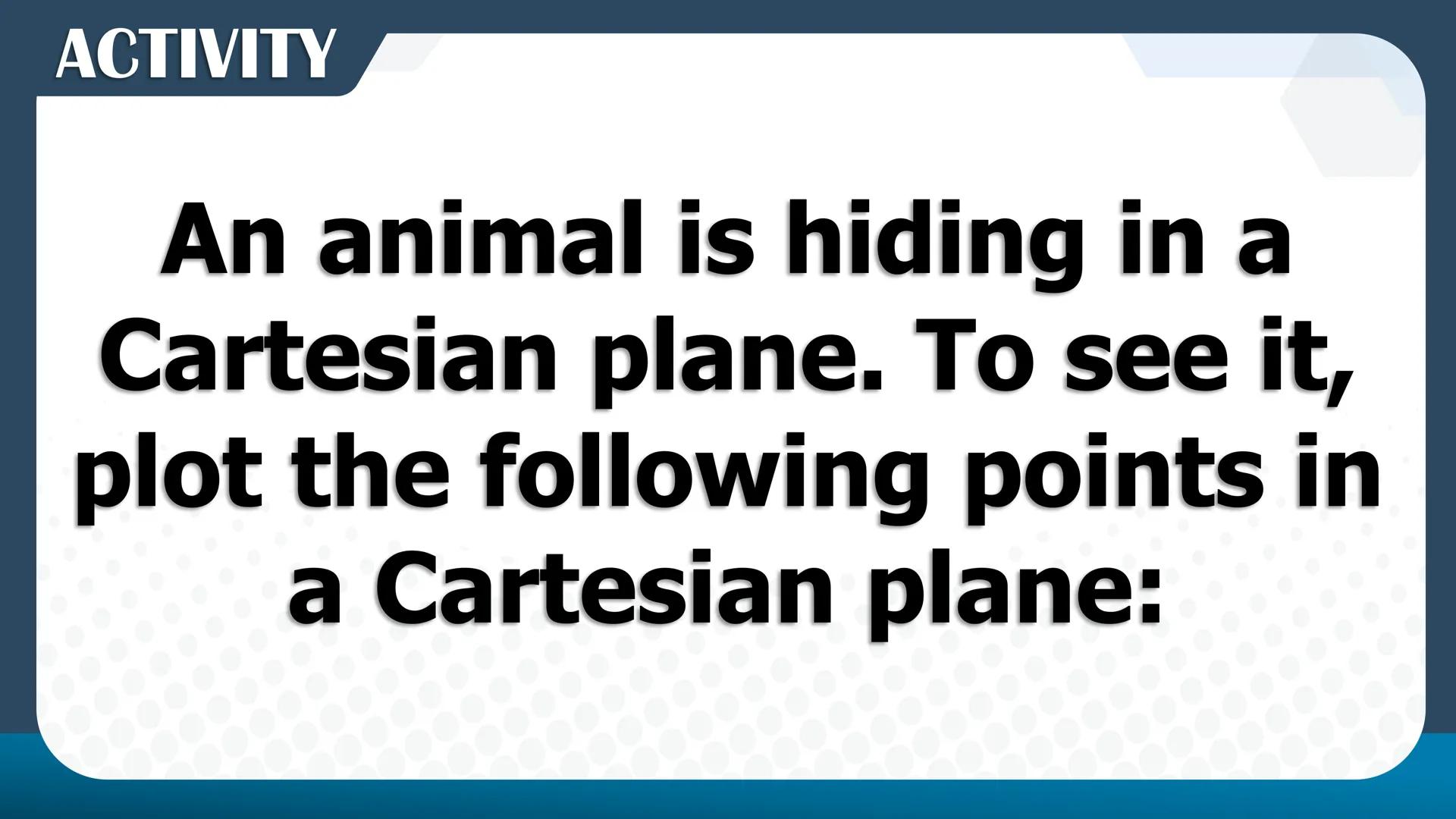 CASIMIRO A. YNARES SR. MEMORIAL
NATIONAL HIGH SCHOOL
DIVISION OF RIZAL
Cartesian
Coordinate
Plane
QUARTER II
Week I
BAGONG PILIPINAS
Dep