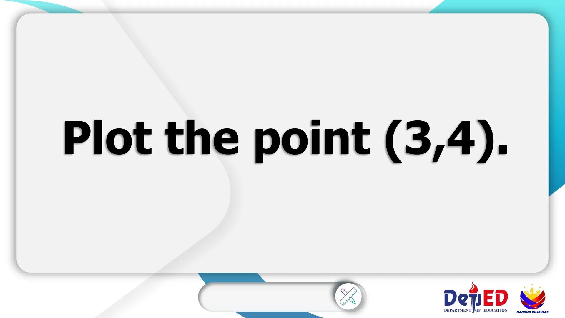 CASIMIRO A. YNARES SR. MEMORIAL
NATIONAL HIGH SCHOOL
DIVISION OF RIZAL
Cartesian
Coordinate
Plane
QUARTER II
Week I
BAGONG PILIPINAS
Dep