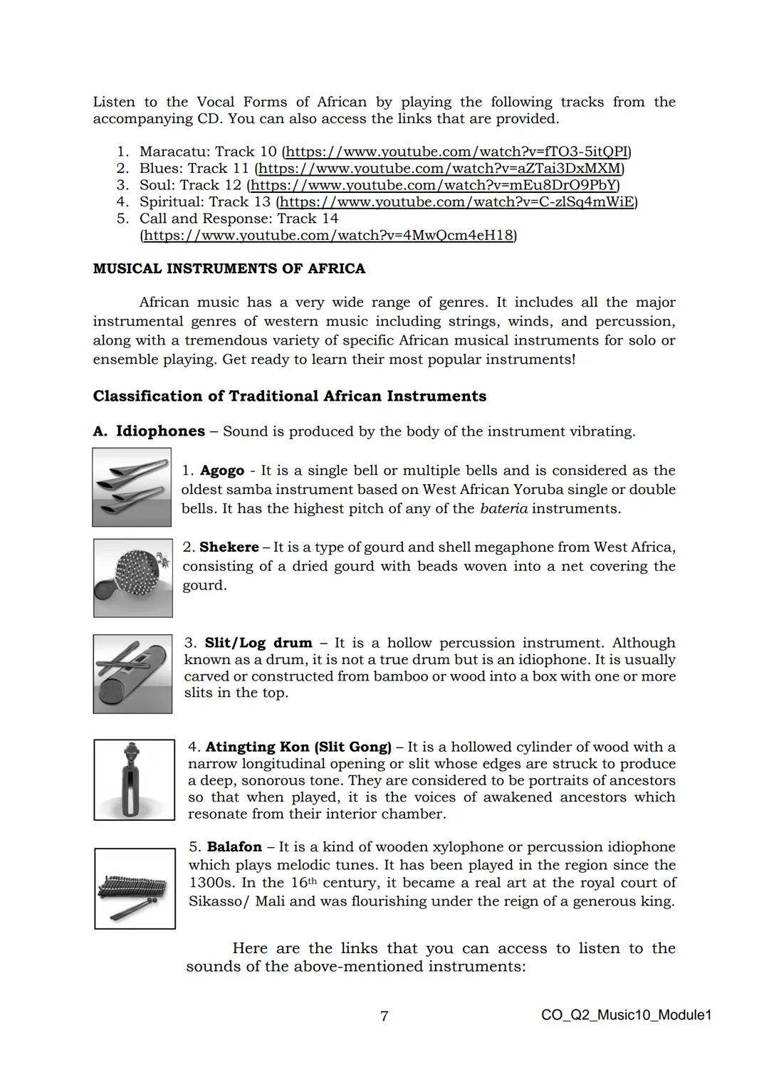 10
DepED
DEPARTMENT OF EDUCATION
Music
Quarter 2 - Module 1:
Afro-Latin American
and Popular Music
CO_Q2_Music10_Module1
ALTERNATIVE DELI